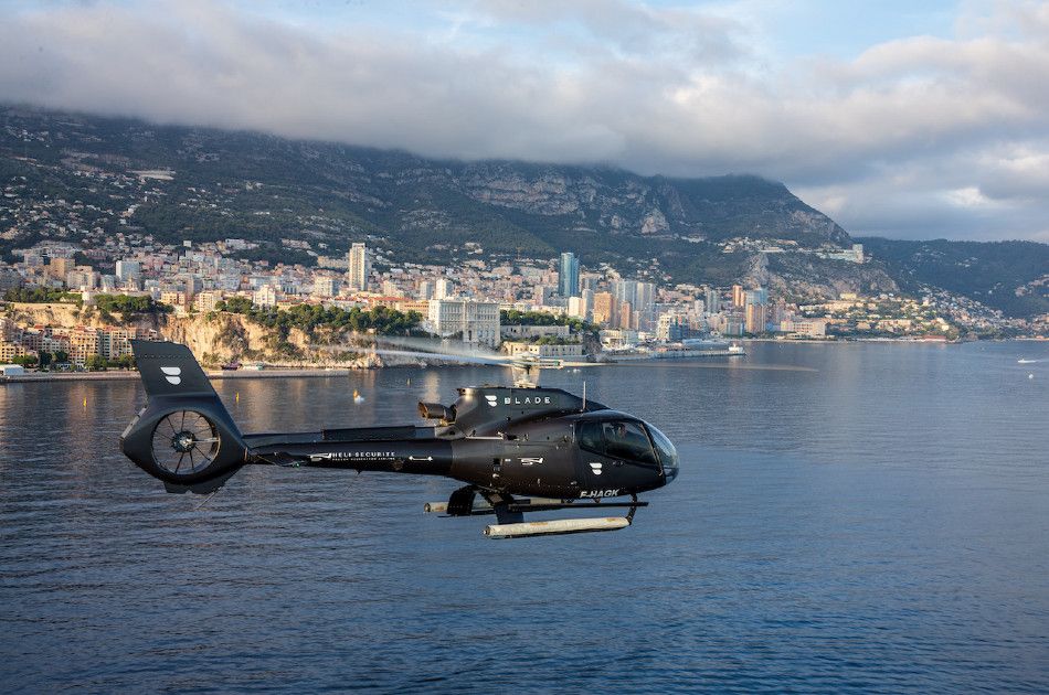 There is only one way to arrive in Monaco on race day...by helicopter! And that