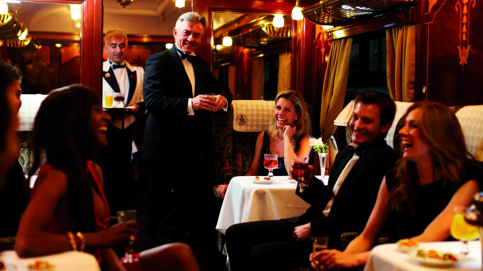 Enjoy an exuberant fun-packed day before returning to the train for a champagne